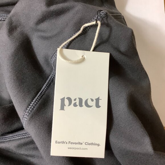 Pact Gray Organic Cotton On The Go To Pocket Skort NWT L - Picture 4 of 5